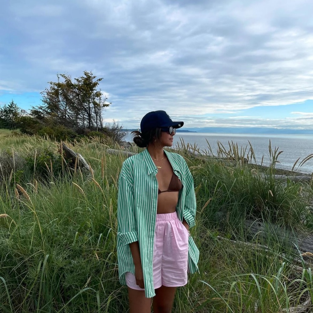 Oversized button up